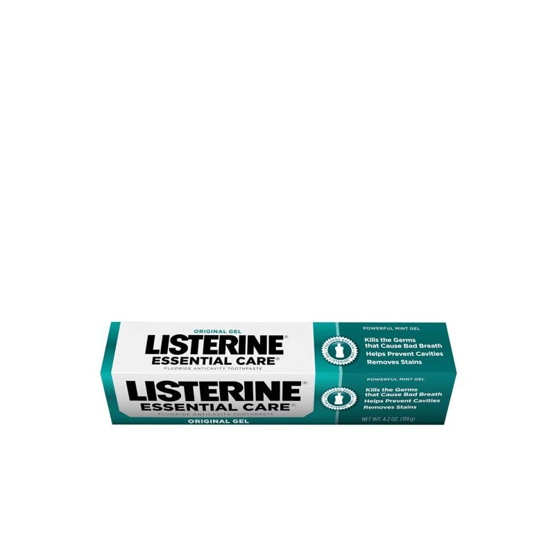 Listerine Essential Care Fluoride Toothpaste Gel-Mint, 4.2 Ounce (Pack of