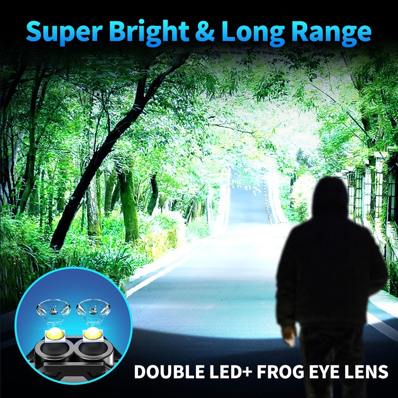 PINSAI 2 Pack Mini Keychain Flashlight with Clip, LED Magnetic