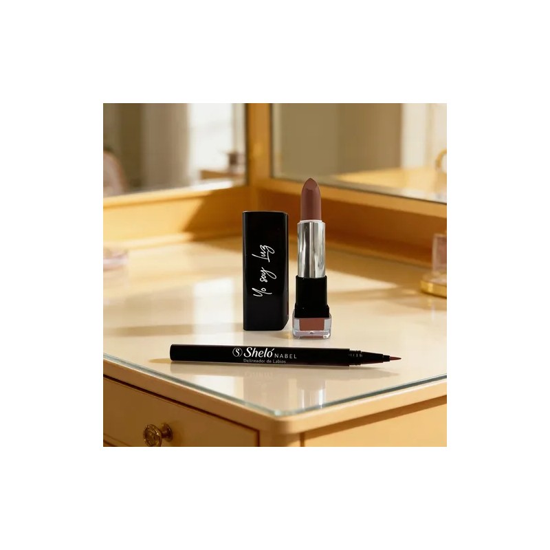 Labial Natural Mate Hidratante En Barra + Brillo Shelo