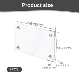 MYLERCT Photo Magnets DIY Pack of 8 7 x 12 cm Small Picture Frame Mini Picture Frame for Photos Postcards