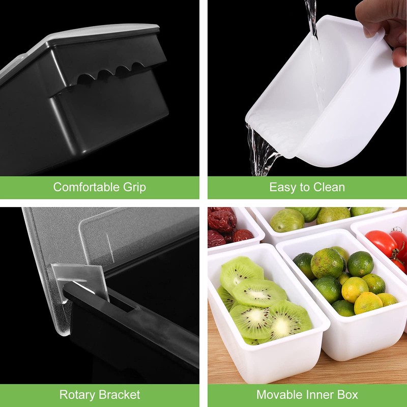 POWLAB Ice Cooled Condiment Serving Container Fruit Veggie Condiment Caddy