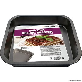 New 21cm Black Marble Speckled Roasting Tin Oven Baking Tray Deep Non Stick Pan