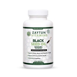 Zaytun Vitamins Zaytun Vitamins Halal Black Seed Oil, Supports Heart, Brain and Immune Health, Natural Anti-Oxidant, Non-GMO, Cold-Pressed, 90 Veggie Capsules, Made in USA - Halal Vitamins