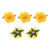 MECCANIXITY 5 Pcs Rose Flower Hair Clips 4 Inch Flower Hair Pins Flower Brooch for Women Hair Accessories Yellow