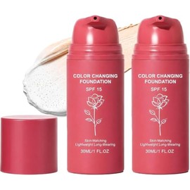 Base de Maquillaje Coreana que Cambia de Color,Maquillaje Coreano Alta Cobertura,Base para Pieles Maduras,se Adapta Automáticamente al Tipo de Piel...