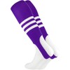 TCK Striped Baseball Stirrups Pattern B (Purple/White, Large)