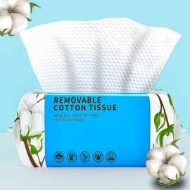 Toalla facial desechable, 100 unidades, toallas faciales de algodón suave para limpiar la piel, toallitas faciales de algodón secas, toallitas de lavado, toallitas faciales desechables para