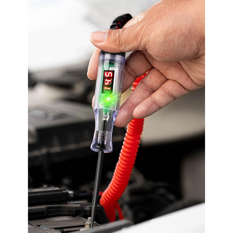 Test Light Automotive 5-90V Digital LED Light Tester with Voltage