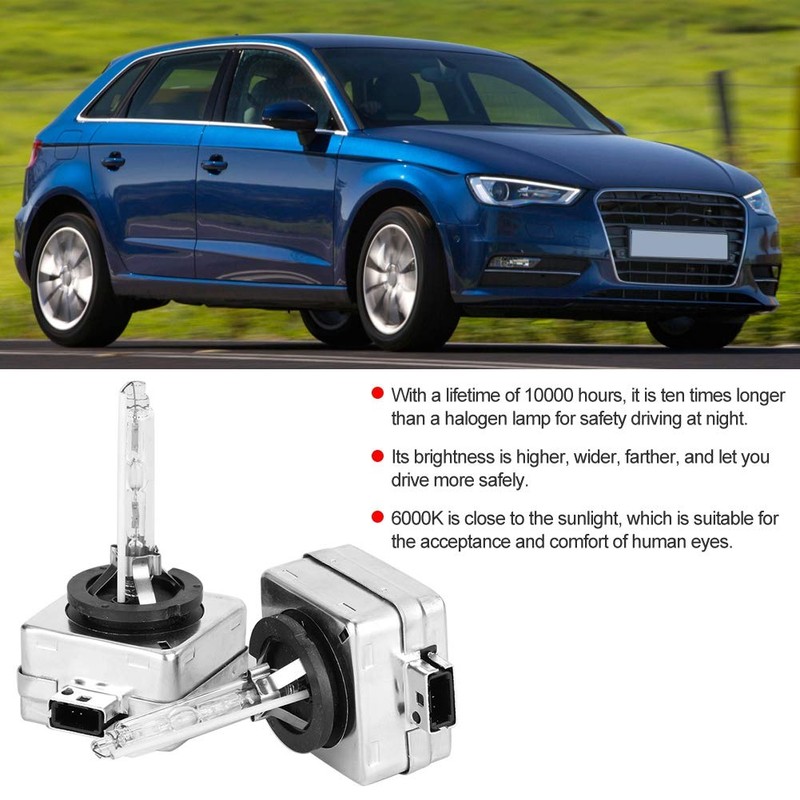 Xenon Headlight Bulbs, 2pcs D1S 35W 6000K Car Headlight Xenon