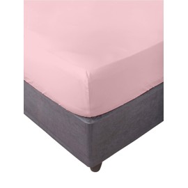 Miracle Home. Fitted Sheet 100% Brushed Microfibre Elastic Fitted Sheet with Anti Peeling Effect 135 x 200 cm Bed 135 cm Pink
