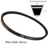 TA-VIGOR A-26 Drive V-Belts 26" Inner Circumference 13mm/ 1/2" Width,