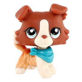 Miniature Cat and Dog Puppy Kitten Fox Figures Pet compitable with LPS Collection:_collie 2210_color