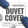 Hoesh UK Navy Double Duvet Storage Bag - Breathable Cotton