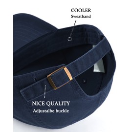 FURTALK Women's Vintage Baseball Cap Cotton Adjustable Baseball Cap, blue