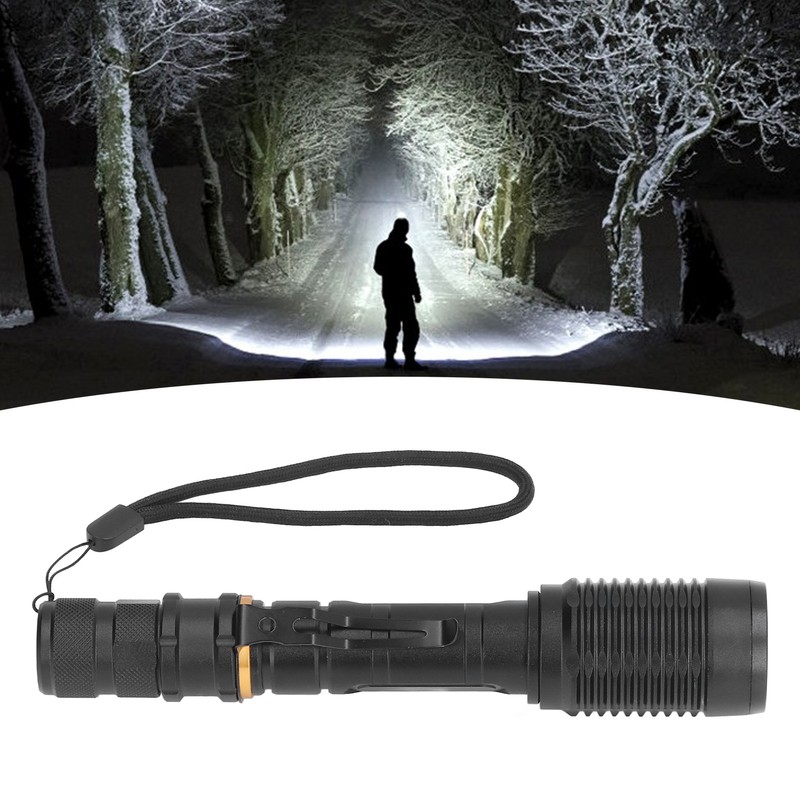 Telescopic Zoomable Flashlight 5 Lighting Modes 5000LM Waterproof Bright Flashlight