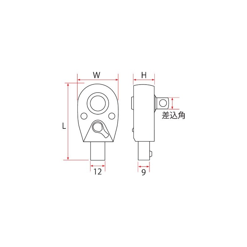 Pro-Auto Replaceable Digital Torque Wrench 1/2" (12.7) DR. Ratchet Head