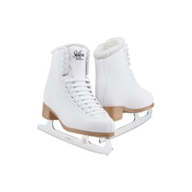 Jackson Ultima Classic SoftSkate 380 Womens Ice Skates for Women & Girls Ice Skates – Comfortable Figure Skates for Ice Skating & Recreational Figure Skating, Size 1 Medium Width – White/Fleece