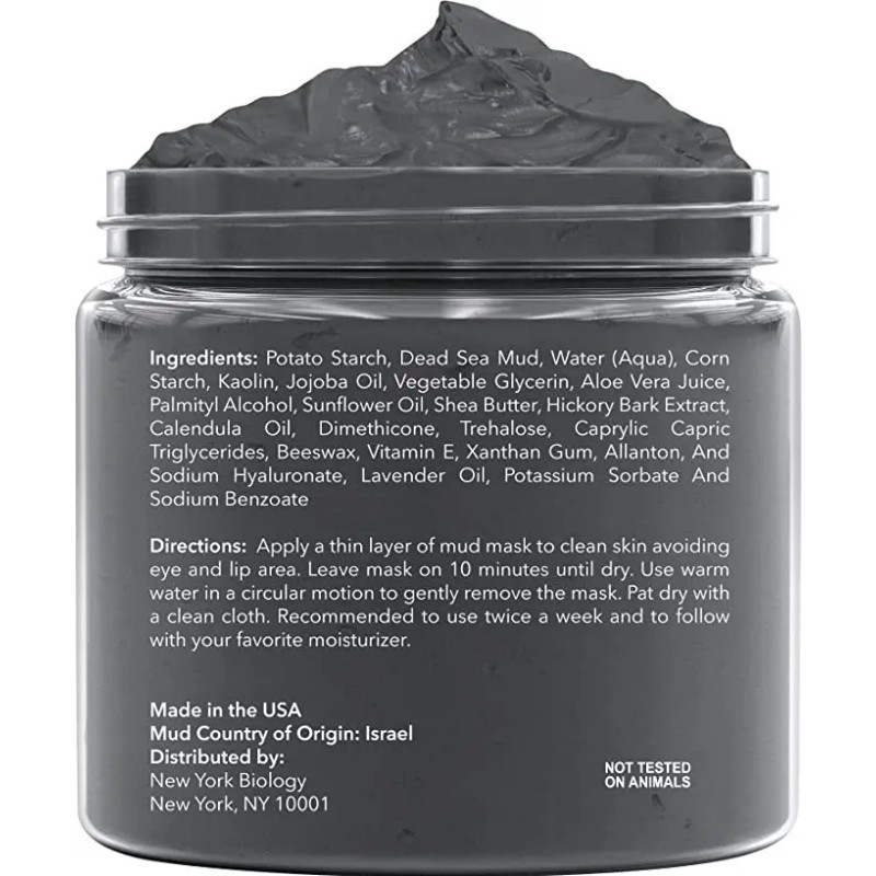 Mascarilla De Barro Del Mar Muerto Para Rostro Y Cuerpo