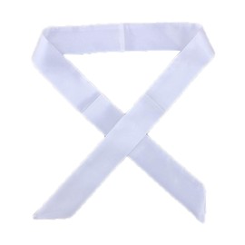 B-HOT 2Pcs Faux Silk Scarves Womens,Neck Head Scarf Fashion Bag Handbag Handle Ribbon Band Hair White