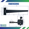 IRONTITE® Black Garden Gate Fitting Kit 12", Gate Hinges &