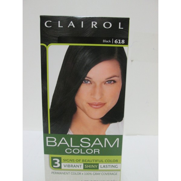 Clairol Balsam Hair Color 618 Black 1 Kit (Pack of 3)