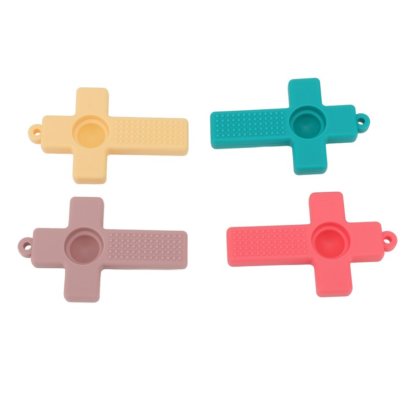 4Pcs Silicone Baby Teether Toy Infant Teething Relief Molar Soothe