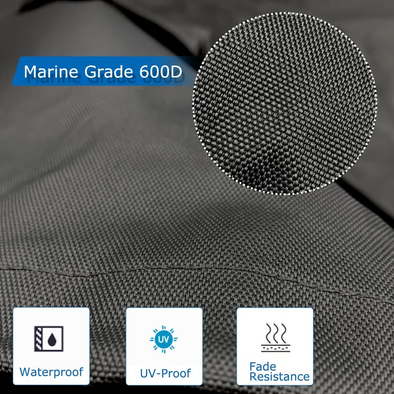 Boat Center Console Cover, 600D Marine Grade Polyester Canvas, Waterproof,