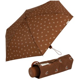 RS-Versand Women's Pocket Umbrella Hand Opener - Arcs, brown