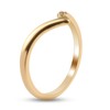 TJC Natural Yellow Diamond Wishbone Ring for Women in 14ct