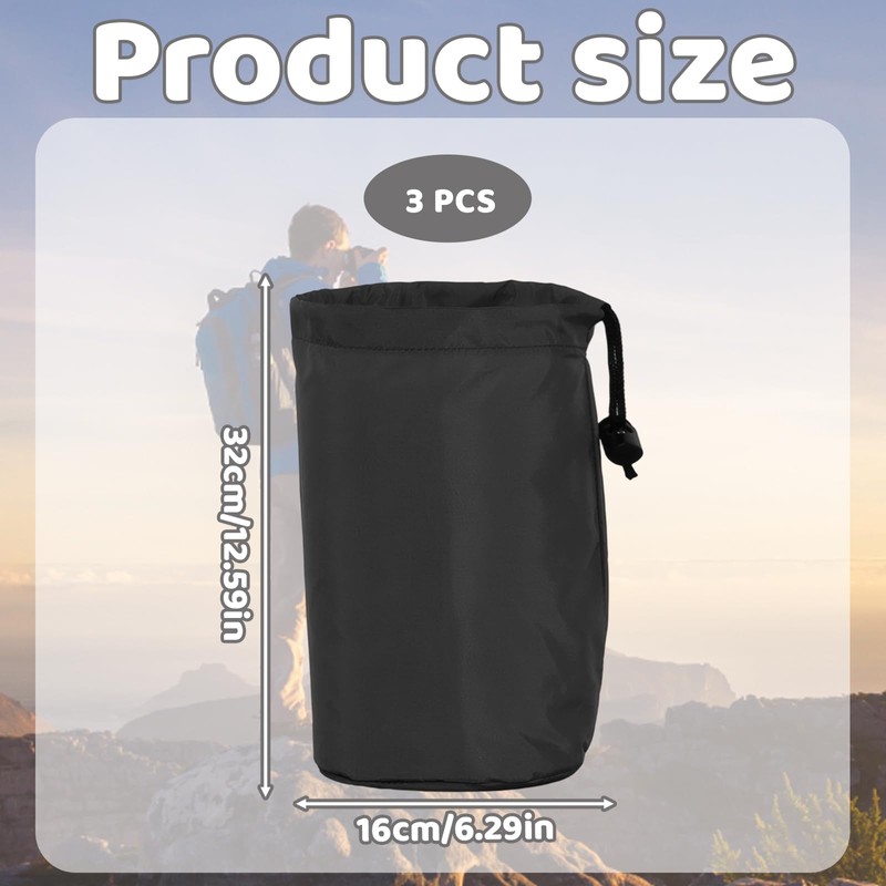 3Pcs Waterproof Drawstring Bag, Waterproof Sleeping Bag Cover & Compression