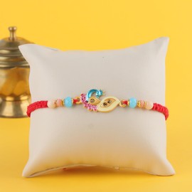 CHERKRAFT Peacock Rakhi for Brother Designer Rakshabandhan Rakhi Thread - 131