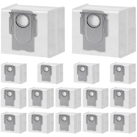 16 Packs Q10 Q7 Q5 Bag Replacement for Roborock Q10 S5+, Q7 M5+, Q5 Max+, 3.6L Vaccum Bag for Q10 X5+, Q5+, Q5 Pro+, Q8 Max+, Q7+, Q7 Max+, S8+, S8 Pro Ultra, S7 Pro Ultra, S7 MaxV Ultra