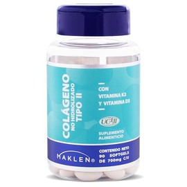 COLAGENO TIPO 2 - Maklen Colageno UC-II® - Tipo 2 de Lonza® - Adicionado con Vitaminas D3 y K2 - Articulaciones y Cartílago - 90 Softgels