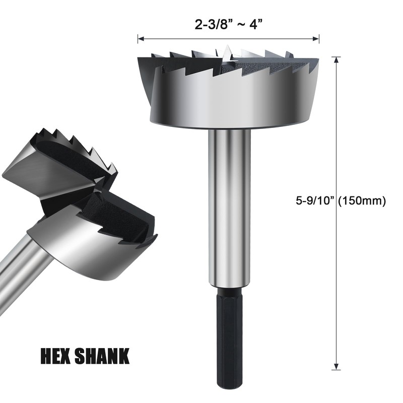 NIBBLAX 3 Inch Forstner Drill Bit for Woodworking, 3" Forstner