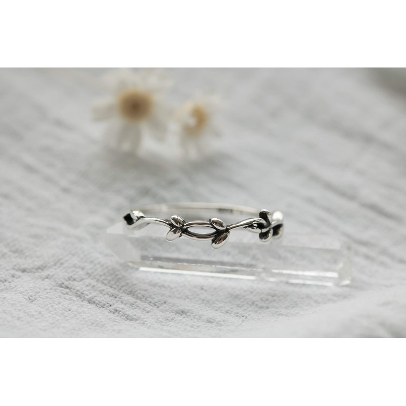 Sterling Silver Vine Ring - Floral Rings