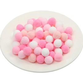 Pom Pom Balls, Diameter 0.6 inches (15 mm), Small Balls, Pink Type, Mix, 200 Pieces, Felt Balls, DIY Doll, Plush Toy Balls, Crafting Materials, Parts, Accessories, Hair Ornaments, Bontens,