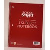 School Smart Spiral Wide Ruled Notebook, 8 x 10-1/2 Inches