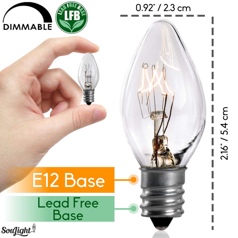 7 Watt Night Light Replacement Bulbs - 12 Pack Salt
