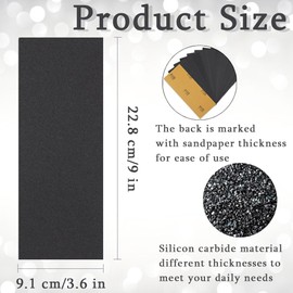 12 Pcs Sandpaper Grits Wet and Dry Pinch 9 * 3.8 Inch Sandpaper 400 to 1500 Multi Grit Sand Paper for Polishing,Grinding,Home, Craft, Wood Work, Automotive,Metal,Handmake, Sculpture Art