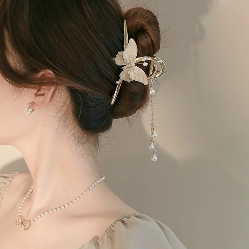 HAPVITAL 髪留め バンスクリップ ヘアクリップ オフィス シンプル ヘアアクセサリーおしゃれ 贈り物 レディース用 韓国風