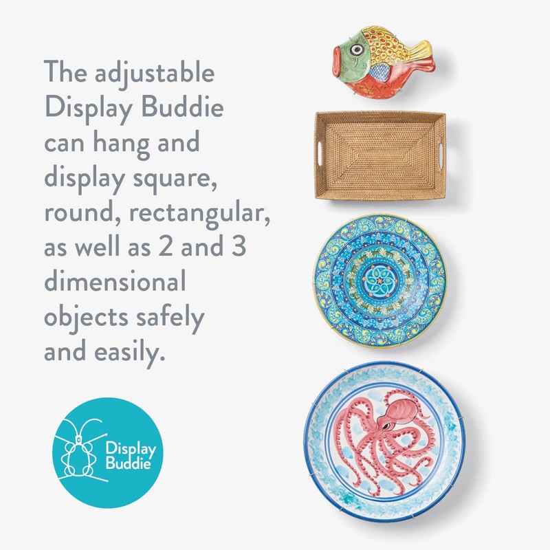 Display Buddie Adjustable Wall Plate Hanger - Secure For Oval