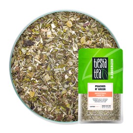 Tiesta Tea - Peaches N´ Green, Loose Leaf Smooth Peach Green Tea, Medium caffeine, Hot & Iced Tea, 1.5 oz Pouch - 25 Cups, Green Tea Loose Leaf