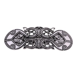 KKJOY Metal Celtic Knot Barrettes Vintage Odin's Raven Hair Clips Hand Crafted Spring Clip Hair Pin Headpieces Wedding Bridal Hair Accessories for Women Girls