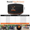 [Upgraded 1000D Heavy Duty Fabric] 56” Fire Pit Cover Round