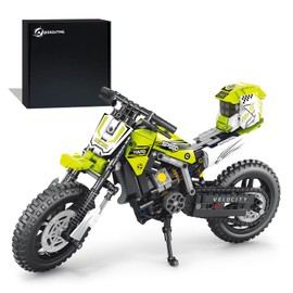 QISHOUTING Off-Road Motorcycle Building Toy for Teenager Boys, 1:8 Scale Dirt Bike Building Kits - 453 Pcs,Birthday for Adults and 9 10 11+ Years Old Boys(Compatible with Legos Set)