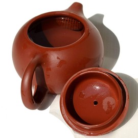 Yxhupot Chinese Yixing Teapot Genuine DaHongPao Clay Red Xishi Pots Ball Filter (240ml)