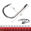 500PCS Premium Fishhooks, 10 Sizes High Carbon Steel Fishing Hooks,
