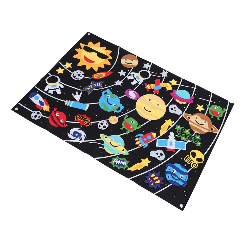 45pcs Outer Space Felt Story Board 3.5in Storytelling Educational DIY