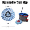 16 Pcs Spin Mop Replacement Heads, 360° Easy Wring Spin