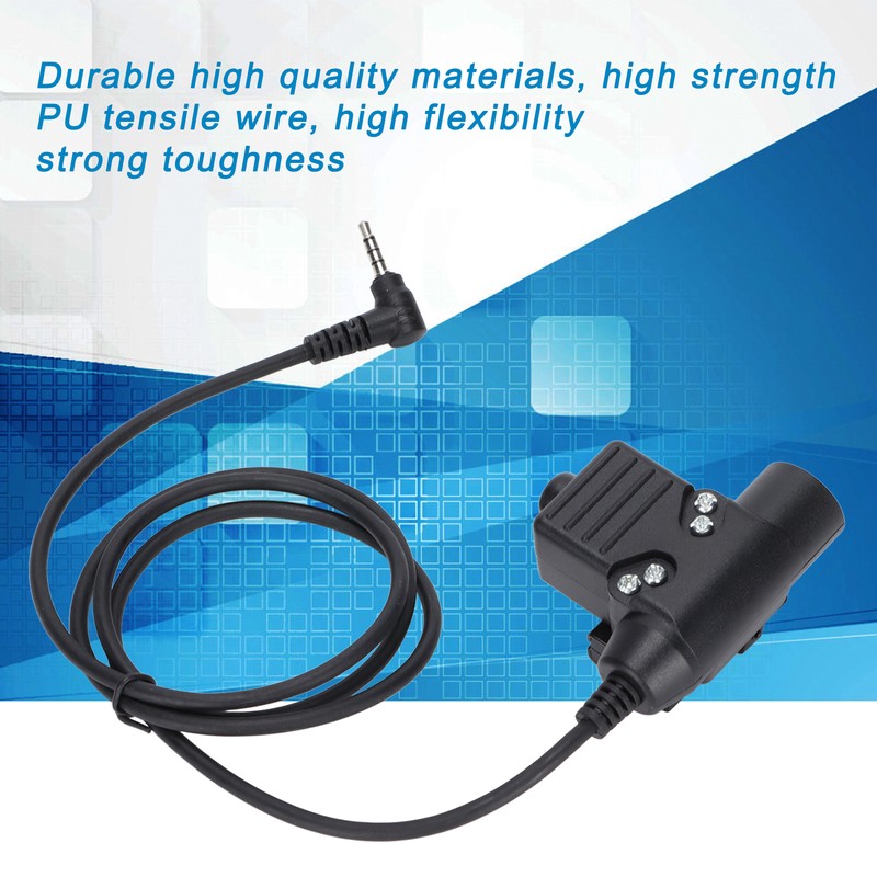 U94 PTT Headset System Adapter PU Tensile Wire Headset Military